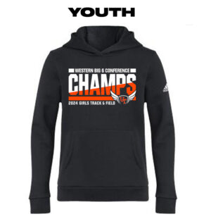 UT Girls Track Field Champs Adidas Youth Fleece Hooded Sweatshirt- Black