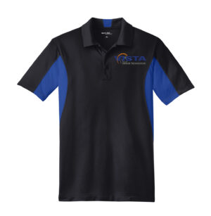 Vista Defense Technologies Sport Tek Side Block Men’s Micropique Sport Wick Polo-Black/True Royal