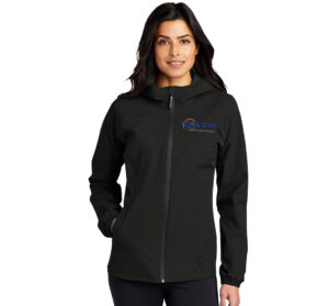 Vista Defense Technologies Ladies Essential Rain Jacket-Black