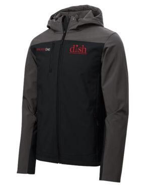 I: Galaxy One Hooded Core Soft Shell Jacket-BLACK/GREY- TECHNICIAN FIELD APPROVED