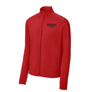 Adcraft Employee Sport-Tek Men Sport-Wick Stretch Full-Zip Cadet Jacket-Deep Red