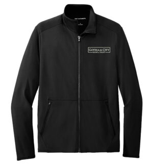 Gotham City Port Authority Men Accord Stretch Fleece Full Zip-Black