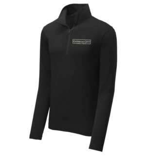 Gotham City Sport-Tek Men PosiCharge Tri-Blend Wicking 1/4-Zip Pullover-Black