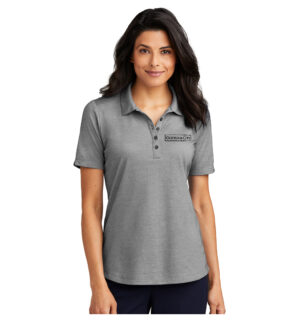 Gotham City Port Authority Ladies Fine Pique Blend Polo-Charcoal Heather