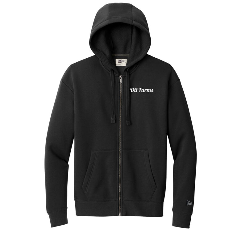 Ott Farms New Era Men Heritage Fleece Full-zip Hoodie-black