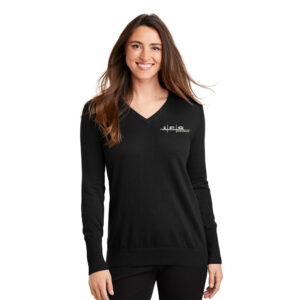 08. IPG Photonics Women’s V-Neck Sweater-Black