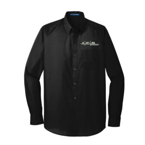 21. IPG Photonics Long Sleeve Carefree Poplin Shirt-Black