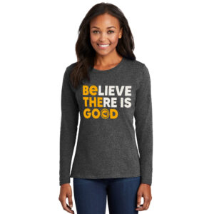 Altoona Elementary Ladies Long Sleeve Core Cotton Tee-Dark Heather Grey