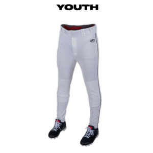 Bettendorf Baseball Club Rawlings Youth Launch Jogger Fit Piped Baseball Pants-White/Black