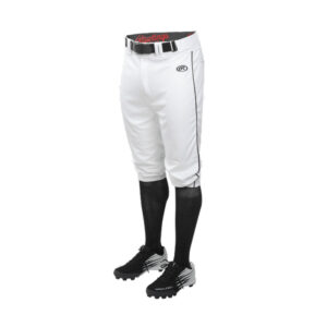 Bettendorf Baseball Club Rawlings Launch ADULT Piped Knicker baseball Pant-White/Black