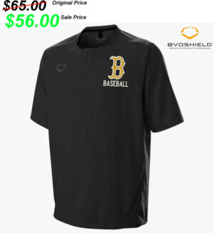 Bettendorf Baseball Club EvoShield Adult IMPAK short sleeve BP Jacket – Black