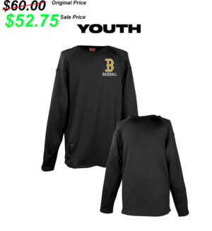 Bettendorf Baseball Club Rawlings YOUTH Performance Dugout Fleece Crewneck -Black