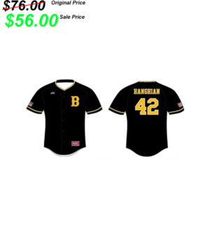 Bettendorf Baseball Club Rawlings custom Bettendorf Black full button 126 cloth baseball Jersey