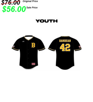 Bettendorf Baseball Club Rawlings YOUTH custom Bettendorf Black full button 126 cloth baseball Jersey