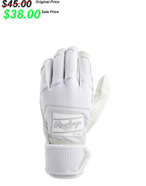 Bettendorf Baseball Club Rawlings Adult Workhorse Batting Gloves with compression Strap-White