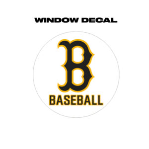 Bettendorf Baseball Club Bettendorf Baseball  4″ Clear  Circle window Decal