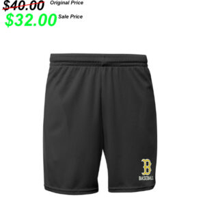 Bettendorf Baseball Club A4 7″ Flatback Mesh shorts  with side pockets-Black