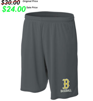 Bettendorf Baseball Club A4 9″ Cooling performance shorts with side pockets-Graphite