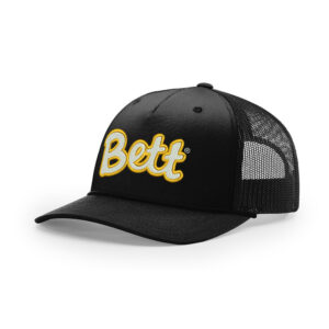 Bettendorf FBLA Richardson Five Panel Trucker mesh snap back cap with ROPE-Black/Black