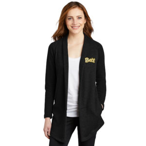 Bettendorf FBLA Port Authority Ladies Interlock Cardigan-Deep Black