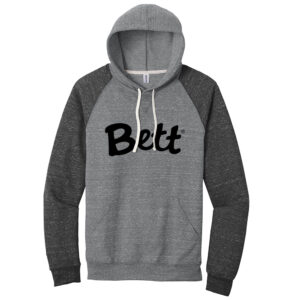 Bettendorf FBLA Unisex Jerzees Snow Heather French Terry Raglan Hoodie-Charcoal/Black