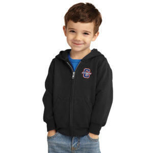 Camanche Toddler Full-Zip Hooded Sweatshirt-Black