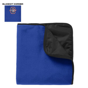 Camanche Port Authority Fleece  Poly Travel Blanket -Royal/Black