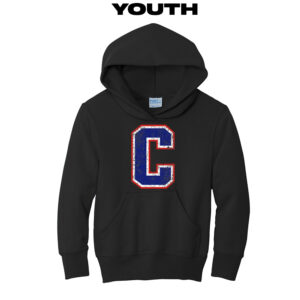 Camanche Youth Fleece Hooded Sweatshirt-Black