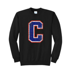 Camanche Unisex Fleece Crewneck Sweatshirt-Black