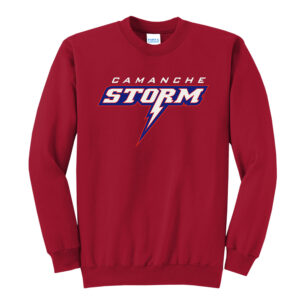 Camanche Unisex Fleece Crewneck Sweatshirt-Red