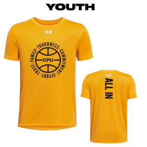 CPU Boys BB PG Under Armour short sleeve YOUTH Team Tech Tee-Steel Town Gold