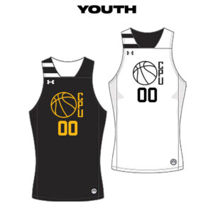 CPU Boys BB PG Under Armour YOUTH Drop Step II  Reversible Basketball Jersey-Black/White