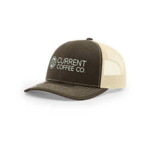 Current Coffee Richardson Pro Crown Mesh Back Adjustable back cap-ChocolateChip/Birch