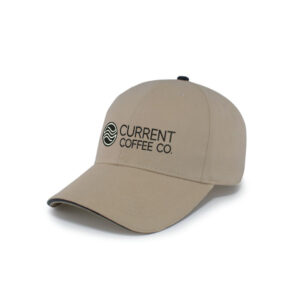 Current Coffee  Brushed Twill adjustable structured cap-Khaki