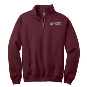 Current Coffee Unisex JERZEES Nublend Cadet Collar Sweatshirt-Maroon