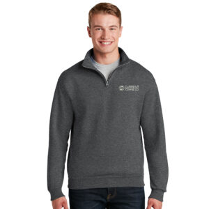 Current Coffee Unisex JERZEES Nublend Cadet Collar Sweatshirt-Black Heather