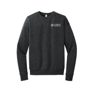 Current Coffee Bella and Canvas Unisex Sponge Fleece Drop Shoulder Sweatshirt-Dark Grey Heather