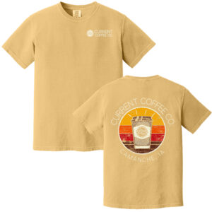 Current Coffee Unisex Comfort Colors Pigment Dyed Short Sleeve Shirt-Mustard