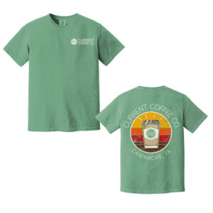 Current Coffee Unisex Comfort Colors Pigment Dyed Short Sleeve Shirt-Light Green