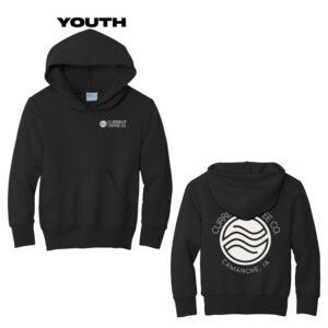 Current Coffee Youth Hooded Sweatshirt-Black