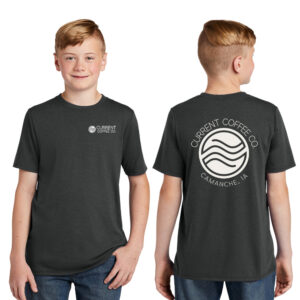 Current Coffee Youth Triblend Short Sleeve Tee-Black Frost