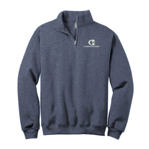 CFB JERZEES Unisex Nublend Cadet Collar Sweatshirt-Vintage Heather Navy