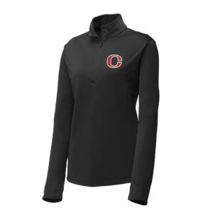 Clinton Sport-Tek Ladies PosiCharge Competitor 1/4 Zip Pullover-Black