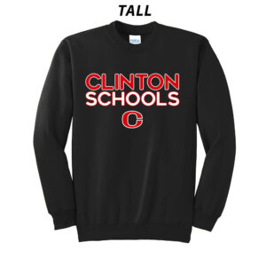 Clinton Tall Crewneck Sweatshirt-Black