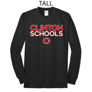 Clinton Tall Long Sleeve Tee-Black