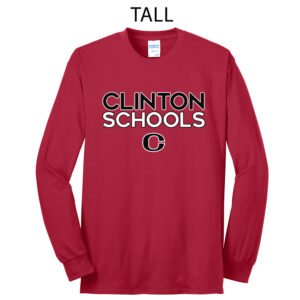 Clinton Tall Long Sleeve Tee-Red