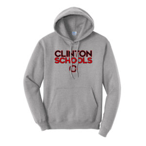 Clinton Unisex Fleece Hooded Sweatshirt-Grey