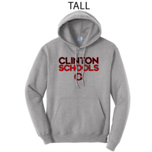 Clinton Tall Fleece Hooded Sweatshirt-Grey