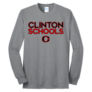 Clinton Unisex Cotton Long Sleeve Tee-Athletic Heather