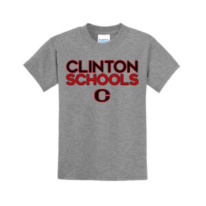 Clinton Youth Short Sleeve Tee-Athletic Heather